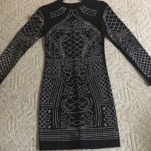 Black and silver sequins dress